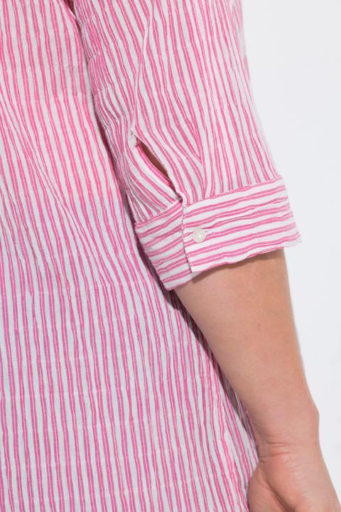 Immagine prodotto Ulla Popken Blusa con righe, taglio svasato, colletto da camicia e maniche lunghe (62)