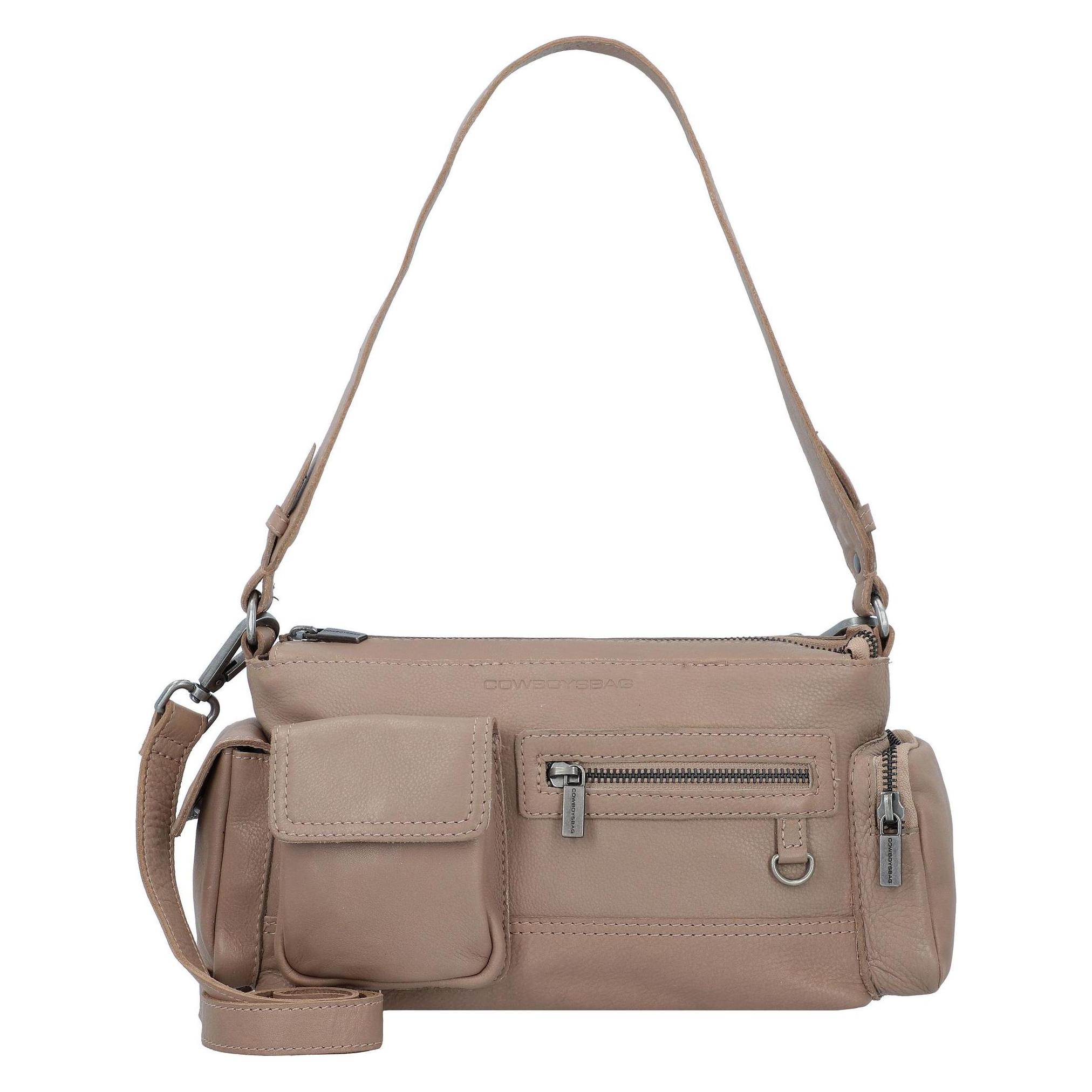 Cowboysbag, Vrouwen, Handtas, Susanville Schultertasche Leder 25 Cm, Bruin