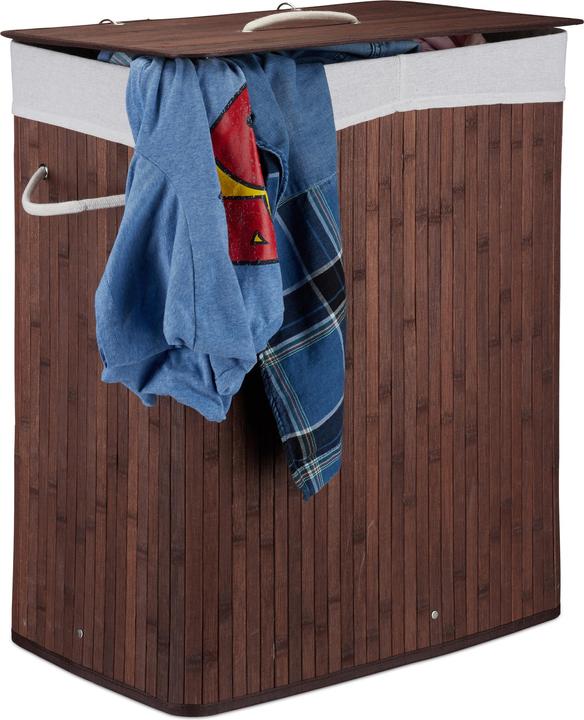 Actual product image Relaxdays Laundry Hamper, 2 Compartments (95 l)