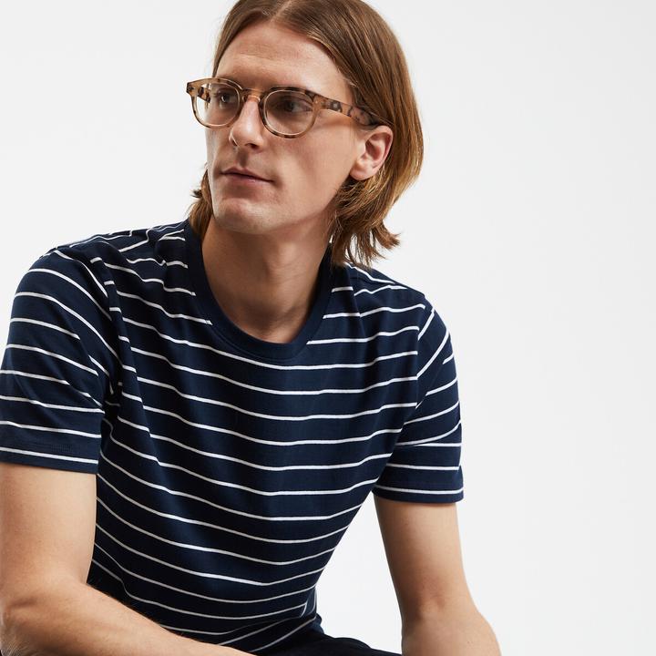 Produktbild La Redoute Collections Gestreiftes T-Shirt mit rundem Ausschnitt (S)