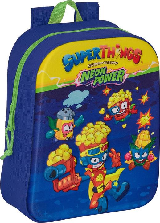 Produktbild Superthings Schulrucksack 3D Blau Bunt 22 x 27 x 10 cm