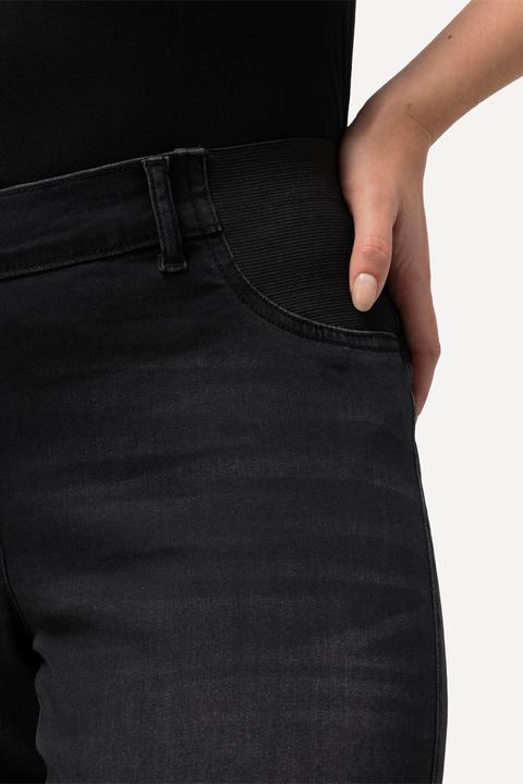 Produktbild Ulla Popken Capri-Jeans Sienna, schmales Bein, Elastikbund, Stretch (60)