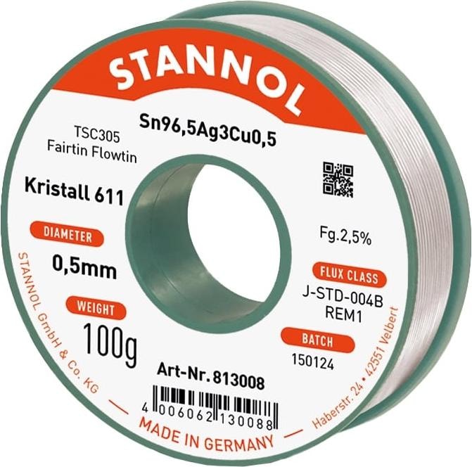 Actual product image Stannol Solder wire crystal 611 (Solder)