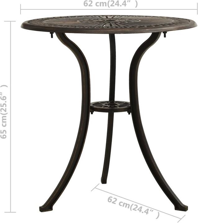 Produktbild vidaXL Gartentisch (62 x 65 cm)