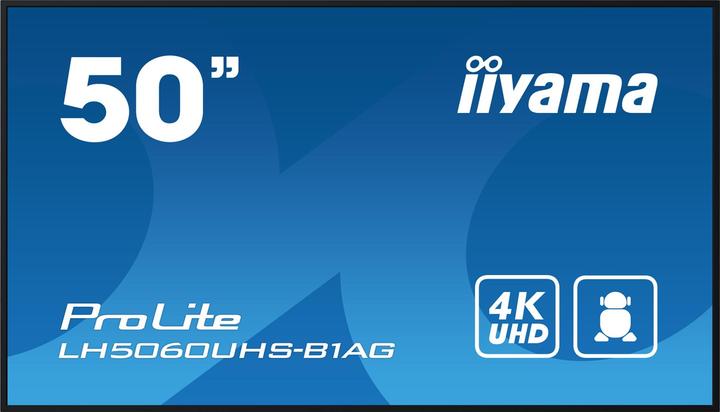 iiyama 50IN IPS PANEL 4K UHD 3840X2160 8MS 24/7 500CD/M2 1200:1 3XHDM (3840 x 2160 Pixel, 49.50")