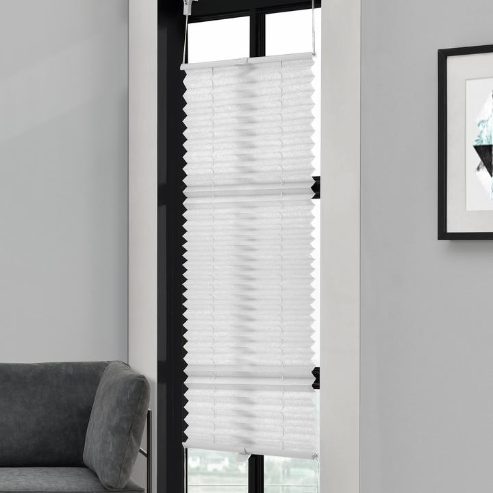 Produktbild Neu.Haus Plissee Enköping Klemmfix ohne Bohren 45x150 cm Weiss (45 x 150 cm)
