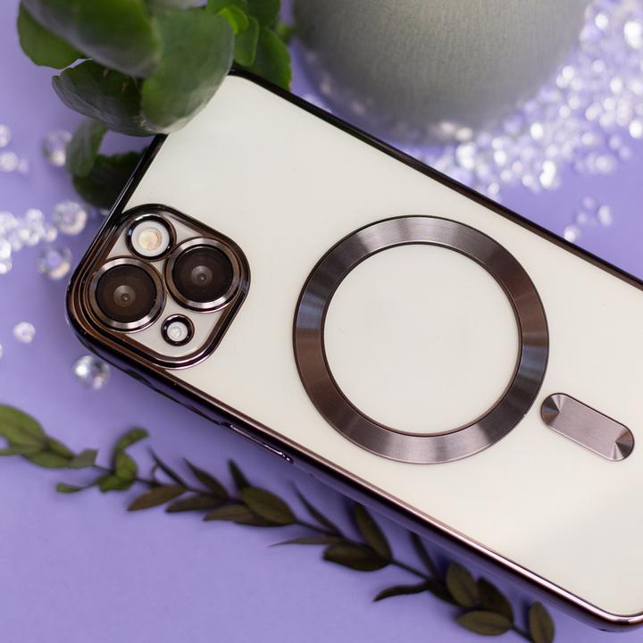 Productafbeelding OEM Kleur Chroom Mag hoesje voor iPhone 15 6,1" zwart (Apple iPhone 15)