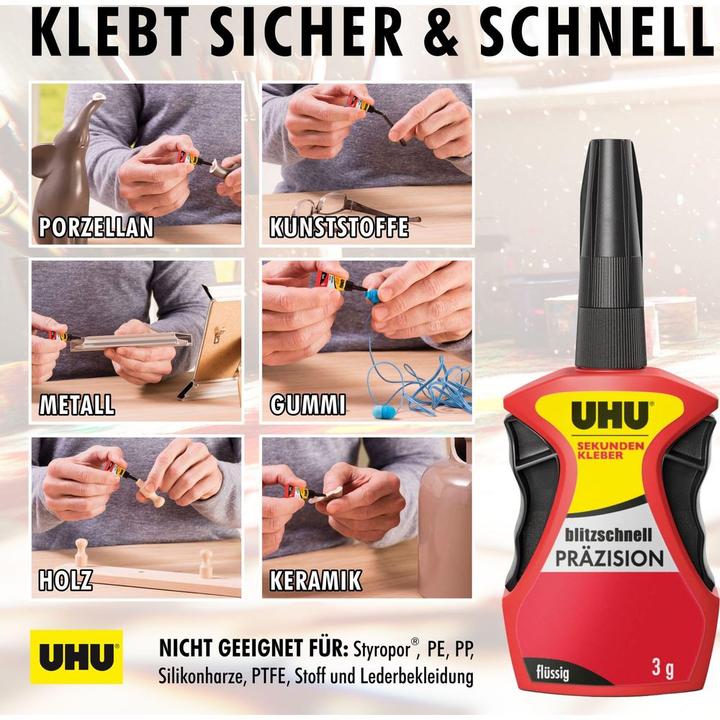 Produktbild UHU Sekundenkleber (3 g, 3.10 ml)