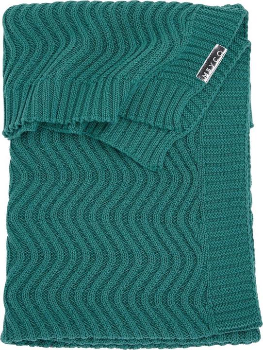 Actual product image Meyco Waves ledikantdeken - 100x150 cm - Emerald green (100 x 150 cm)