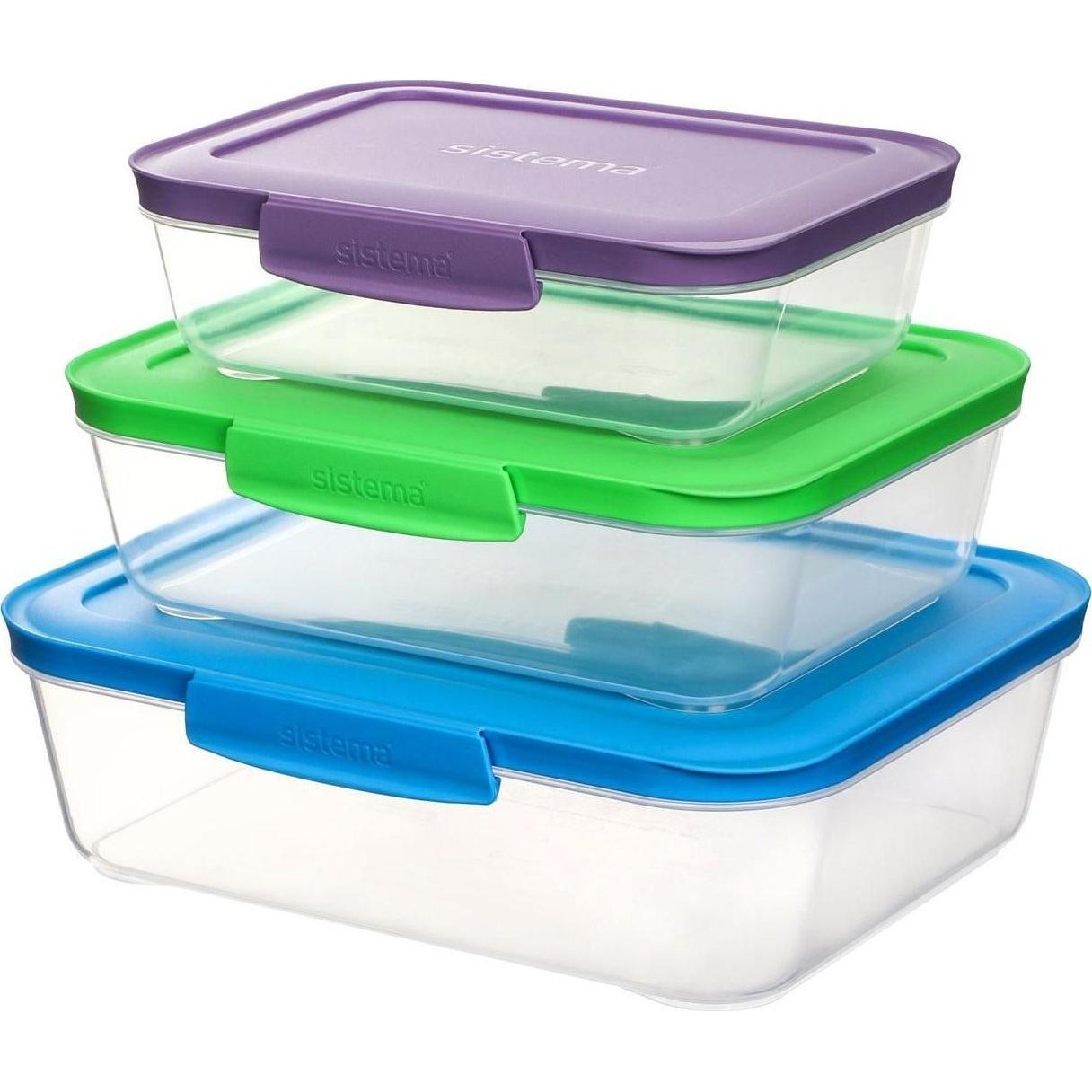 Sistema Pojemniki na żywność Nest it 3 Pack TRI (59153), Portapranzo, Trasparente