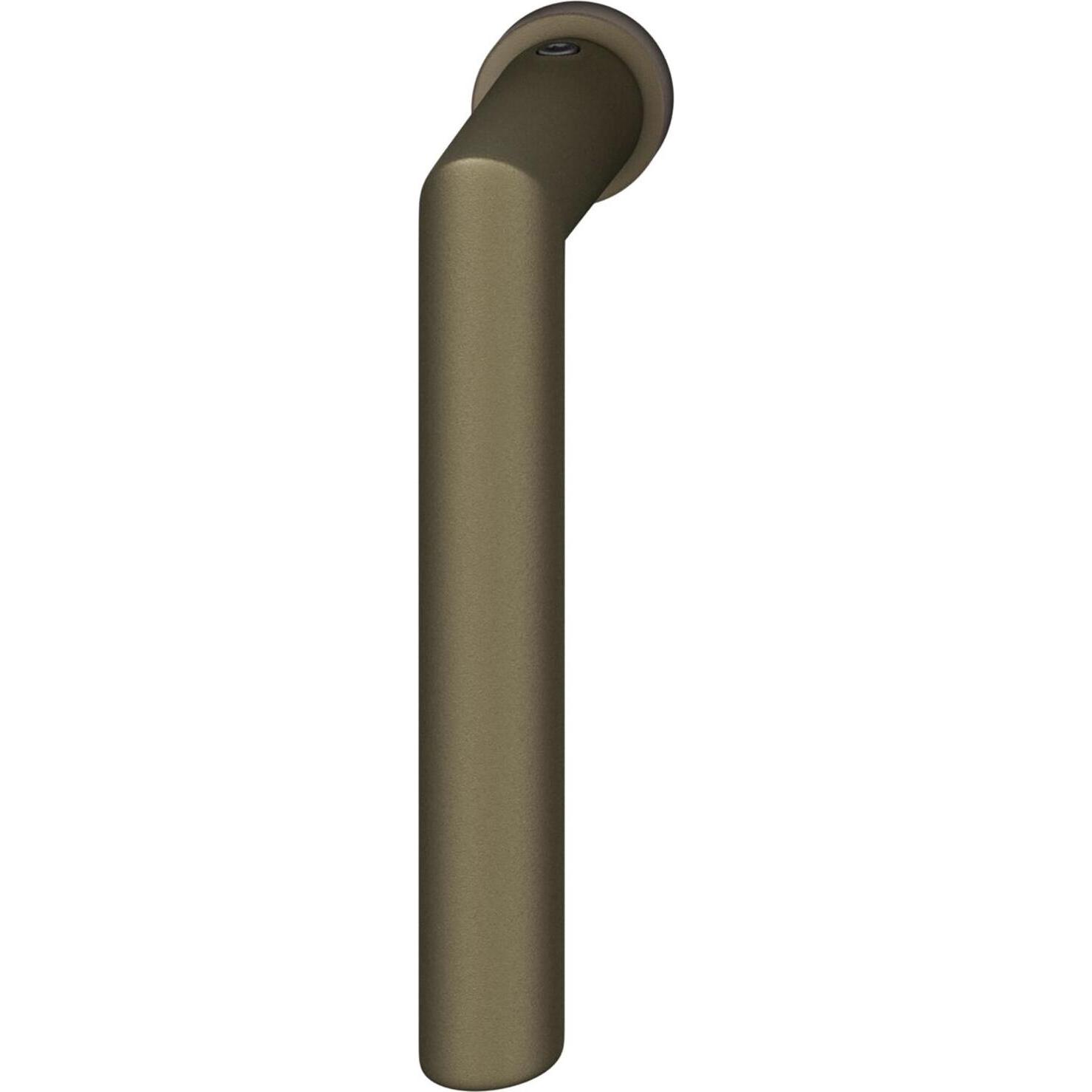 FSB, Türgriff + Fenstergriff, Fenstergriff 341076 - Griff auf runder kleiner Rosette, Alu mittelbronze (Türgriff)