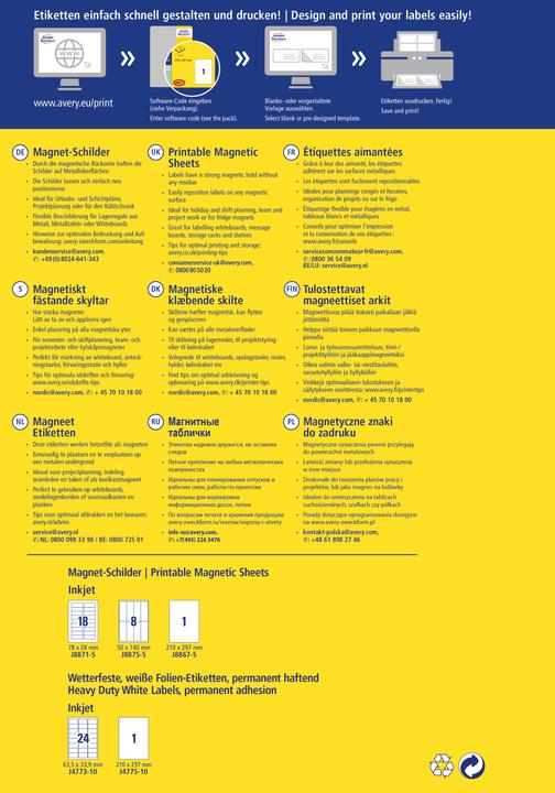 Actual product image Avery J8867 - magnetiske etiketter - 5