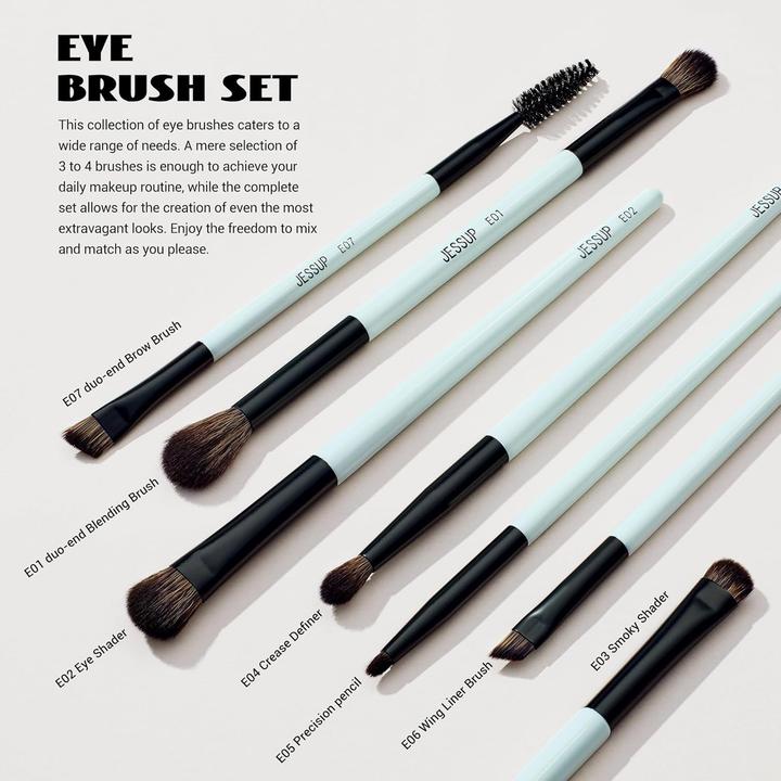 Actual product image Jessup Makeup Brushes Set Double Ended for Foundation (Set)