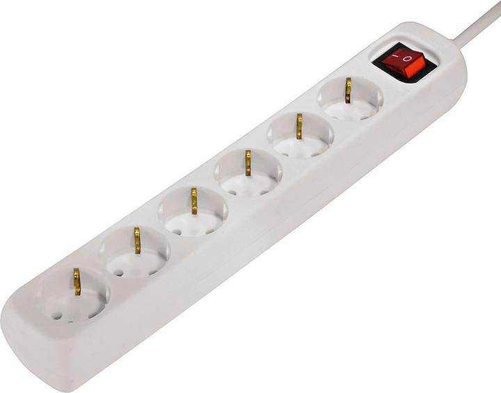 Actual product image Hama Distribution Panel 6-Way 45° with Switch (6x, 1.40 m)