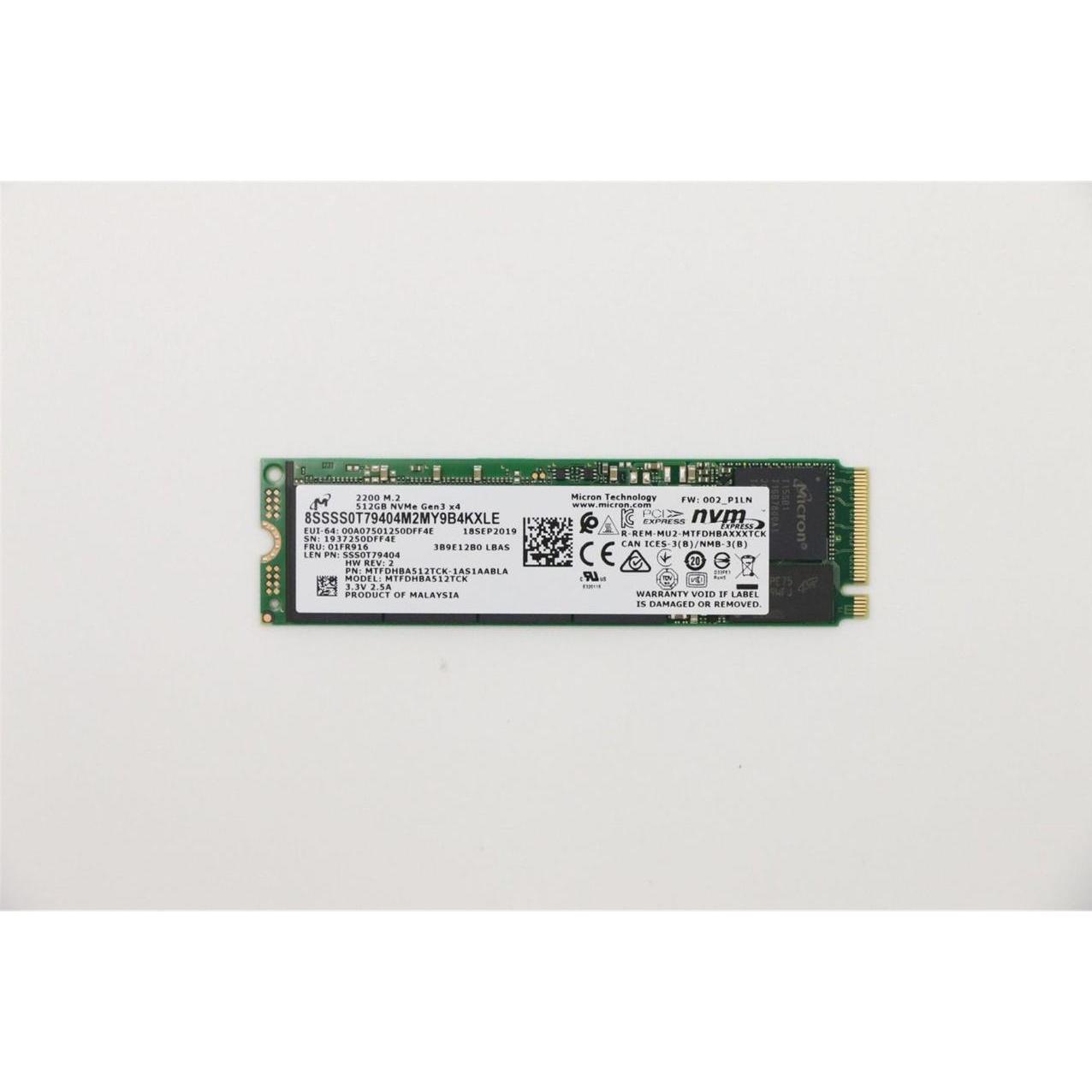 Lenovo Micron 2200 512GB M.2 PCIe (512 GB, M.2 2280), SSD