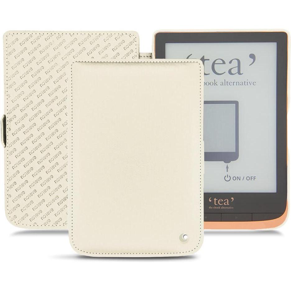 Noreve Lederschutzhülle horizontal (Touch HD Plus), Tablet Hülle, Weiss