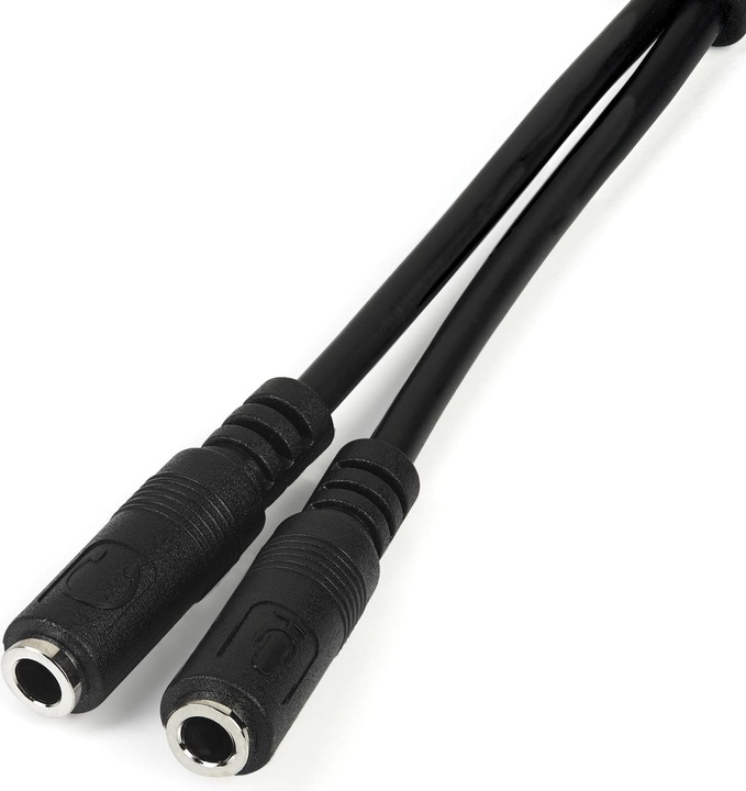 Produktbild StarTech 3,5mm Klinke Audio Y-Kabel - 4 pol. auf 3 pol. Headset Splitter (0.20 m)