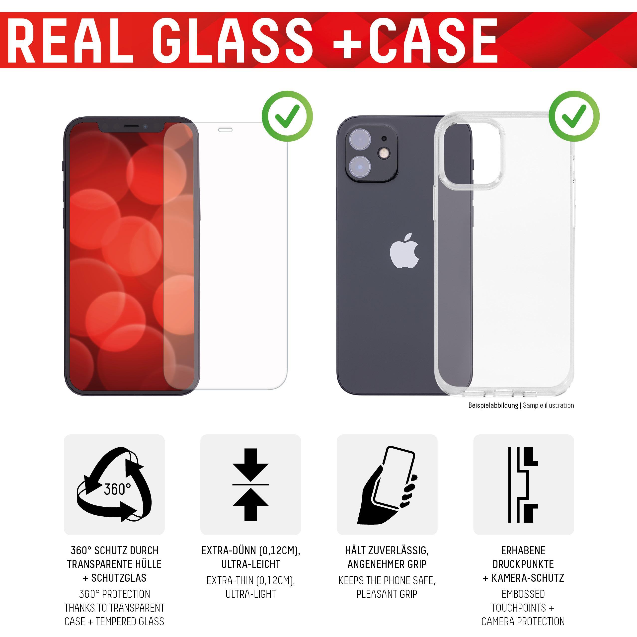 Thumbnail - Displex Real Glass, 2D Panzerglas + Handyhülle (1 Stück, Apple iPhone 13), Smartphone Schutzfolie, Transparent