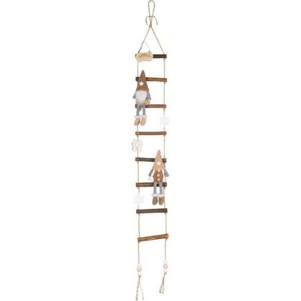 MICA Living, Weihnachtsdeko, Dekohänger Leiter mit Wichteln - ca. 13 x 3,5 x 115 cm