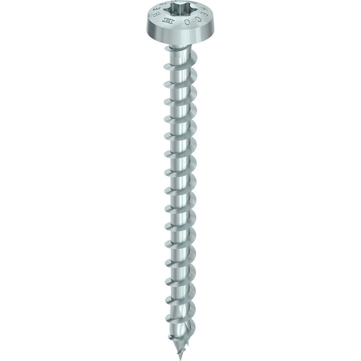 Heco, Schrauben, TOPIX-plus 4,0 x 25, Rundkopf, T-Drive, Variables Vollgewinde, verzinkt blau, A3K, 1000 Stück (1000 Sch...