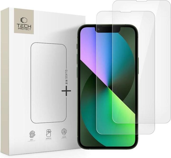 Tech-Protect Glass Fit+ 2er-Pack Panzerglas für iPhone 13 mini - transparent (2 Pezzo/i, Apple iPhone 13 mini)