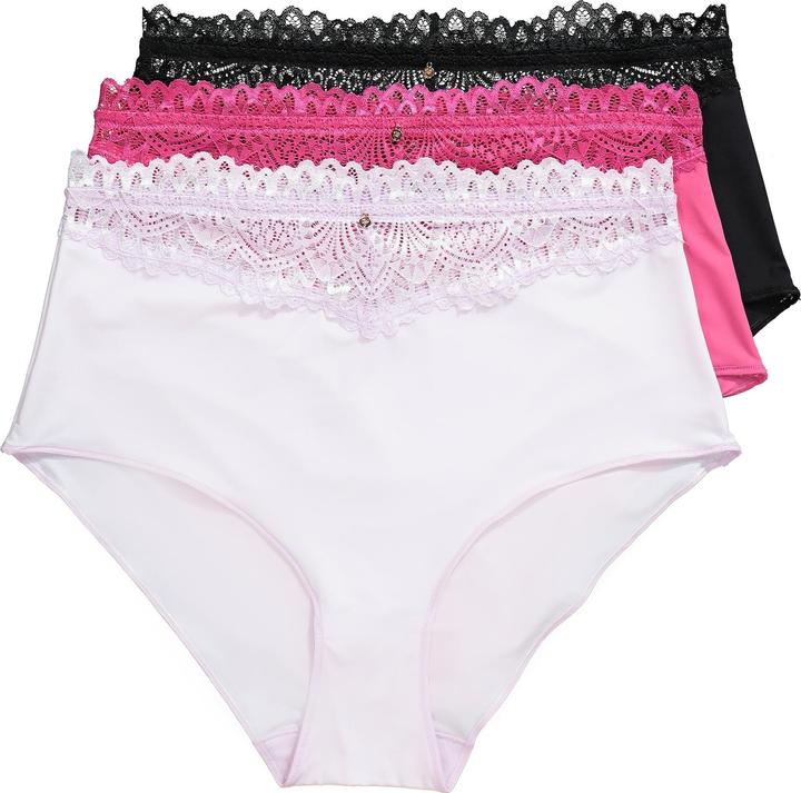 Produktbild TruYou Maxislips, 3er-Pack, Spitzen-Bündchen, Mikrofaser (56, 3er Pack)