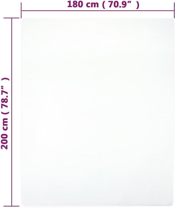 Produktbild vidaXL Jersey Spannbettlaken (180 x 200 cm)