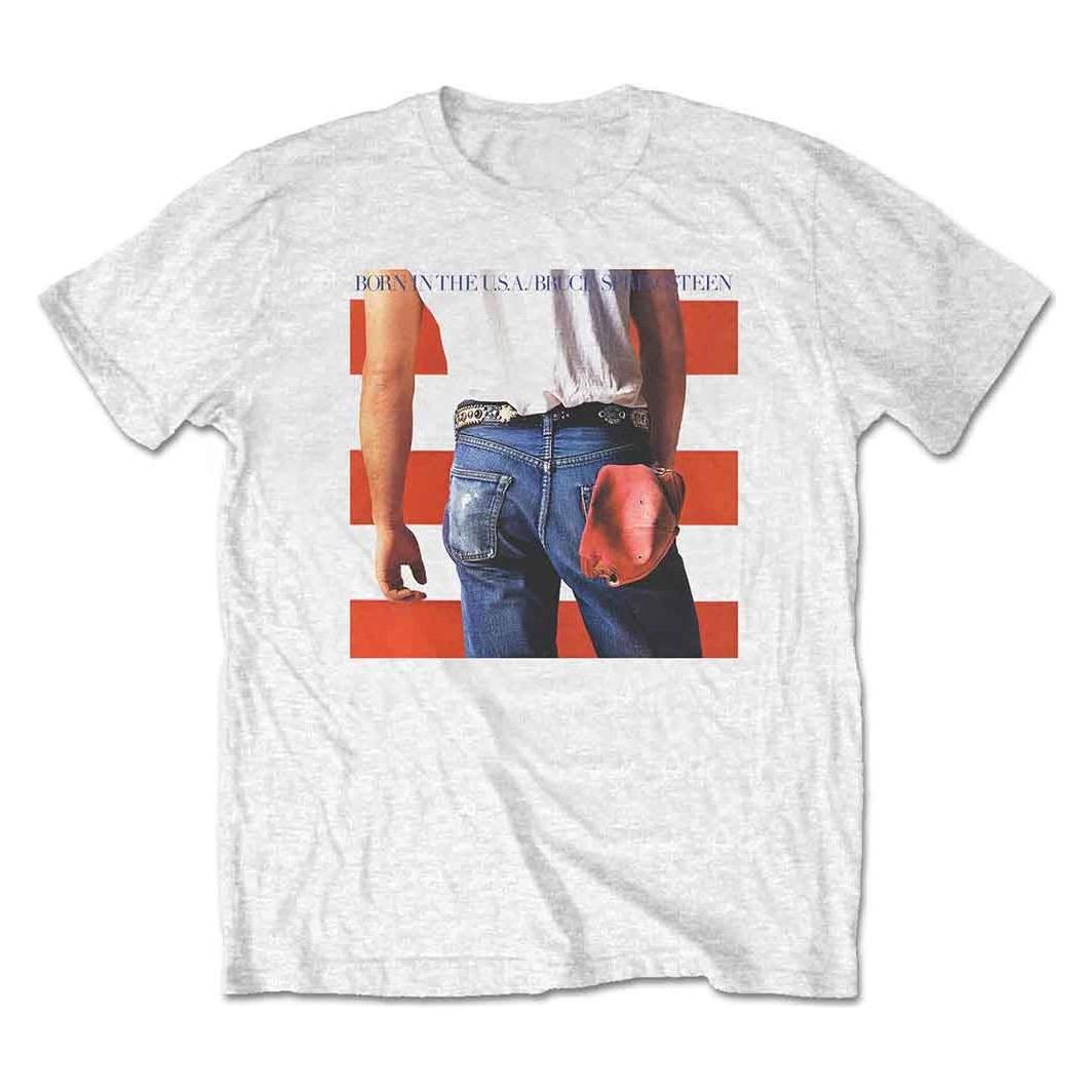 Bruce Springsteen, Herren, Shirts, Born In The Usa, Weiss, (S)