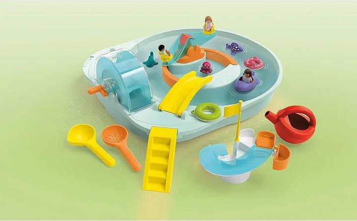 Productafbeelding Playmobil Aqua Wasserbahn mit Wasserspielplatz (71654, Playmobil Junior)