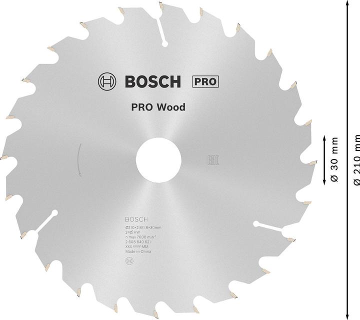 Immagine prodotto Bosch Professional Zubehör Lama circolare per legno PRO, 210 x 2,8 x 30 mm