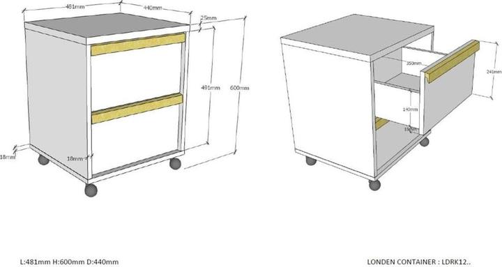 Image du produit Vipack Armoire de rangement (48.1 x 44 x 60 cm)
