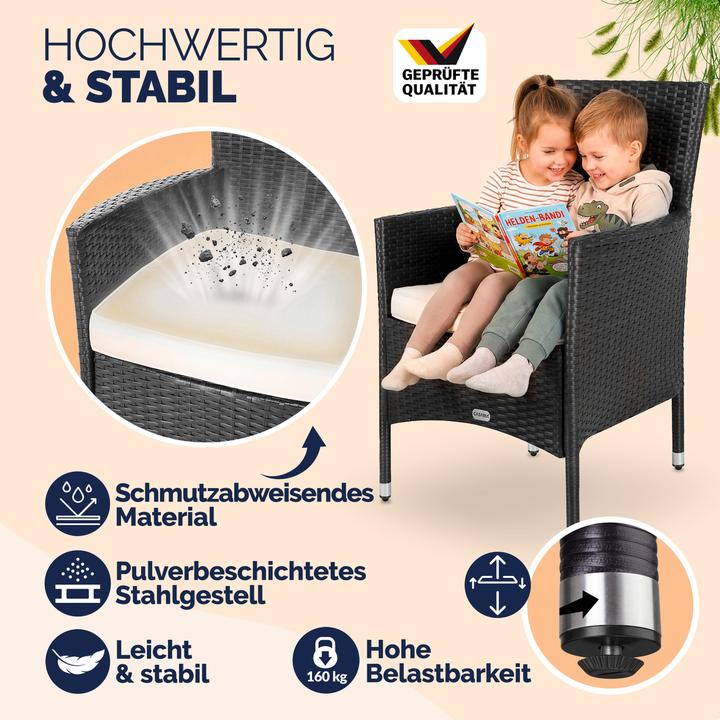 Produktbild Casaria Polyrattan Gartenstühle