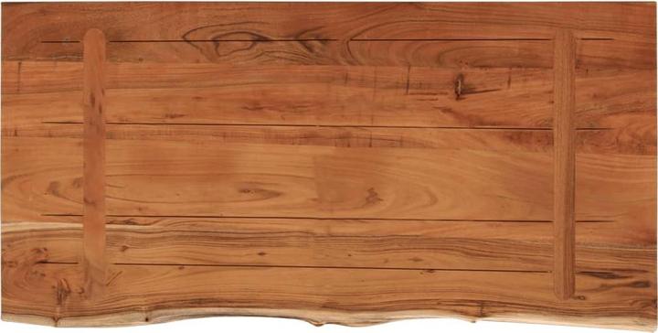 Immagine prodotto vidaXL Piano del tavolo rettangolare con bordo ad albero Piano del mobile in legno massiccio di acacia (80 x 40 x 2,5 cm)