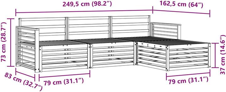 Produktbild vidaXL Outdoor-Sofa