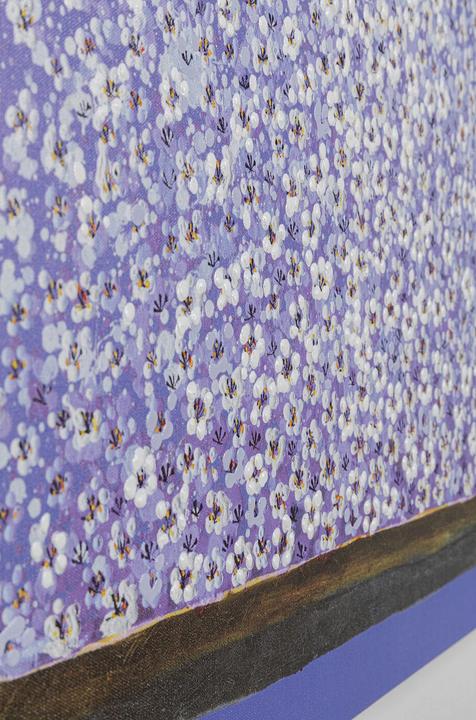 Produktbild Kare Design Leinwandbild Flower Boat Lila weiss (80 x 100 x 3.5 cm)