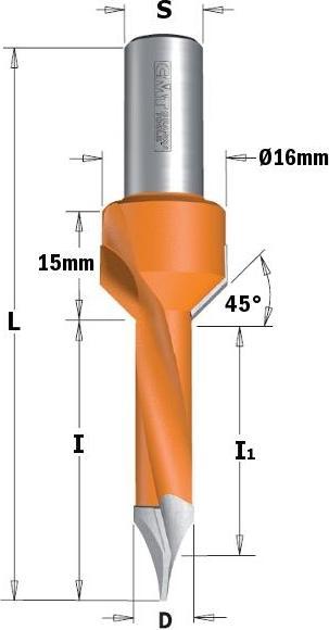 Productafbeelding CMT 378.102.11 Dübelbohrer mit festem Senker 10 mm, Schaft 10 rechts (10 millimeter)