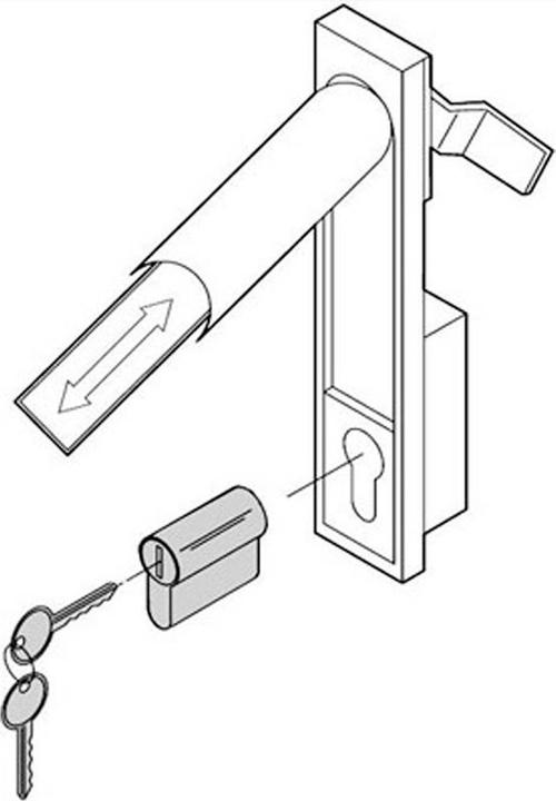 Image du produit Schroff Logement PROLINE pour cylindre de fermeture