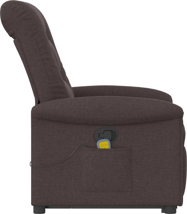 Immagine prodotto vidaXL Poltrona massaggiante con ausilio per la posizione eretta in tessuto marrone scuro