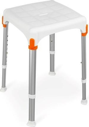 Timago Quadratischer Duschhocker Weiss - KING-STA-20 (150 kg)