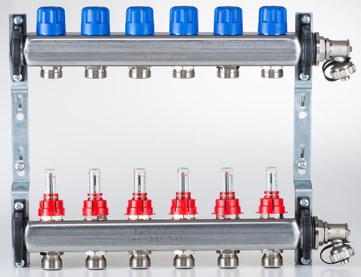 Produktbild Magni Systemverteiler Serie 03 HKV-D 6, 1 IG, 400mm, mont a Halter, ES (0.40 m)