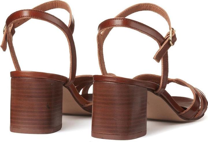 Actual product image La Redoute Collections Leather sandals with medium heel (36)