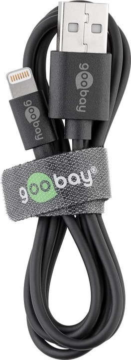 Produktbild Goobay Dual USB-A Ladegerät mit Apple Lightning Kabel (12 W)