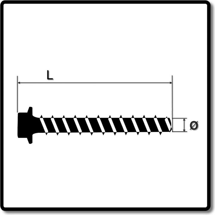Immagine prodotto Heco MULTI-MONTI-plus SS Vite per calcestruzzo SW 13 da 10 x 80 mm - 25 pz. ( 48403 ) (25 Viti per pezzo)