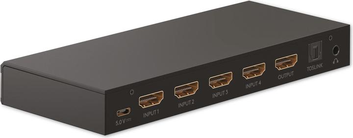Actual product image Goobay HDMI switch box 4 to 1 with audio output