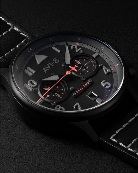 Produktbild AVI-8 av-4088-01 Carey Dual Time 44mm 5ATM (Analoguhr, 44 mm)