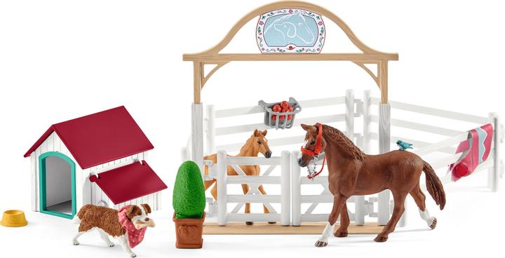 Actual product image Schleich Hannah's guests with Ruby Dog