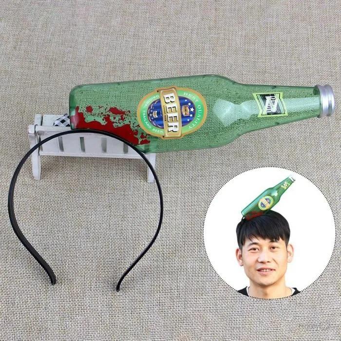 Produktbild PhoneLook Kopfband Stirnband gruselige Verkleidung mit Kunstblut Bierflasche