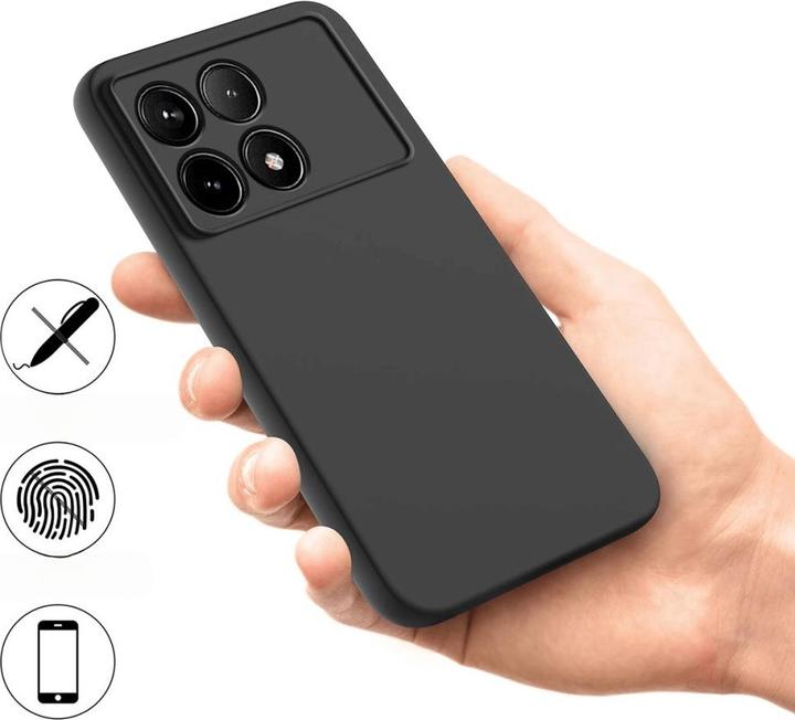 Image du produit Cover-Discount Xiaomi Poco X6 Pro - Housse en caoutchouc silicone noir (Xiaomi Poco X6 Pro)