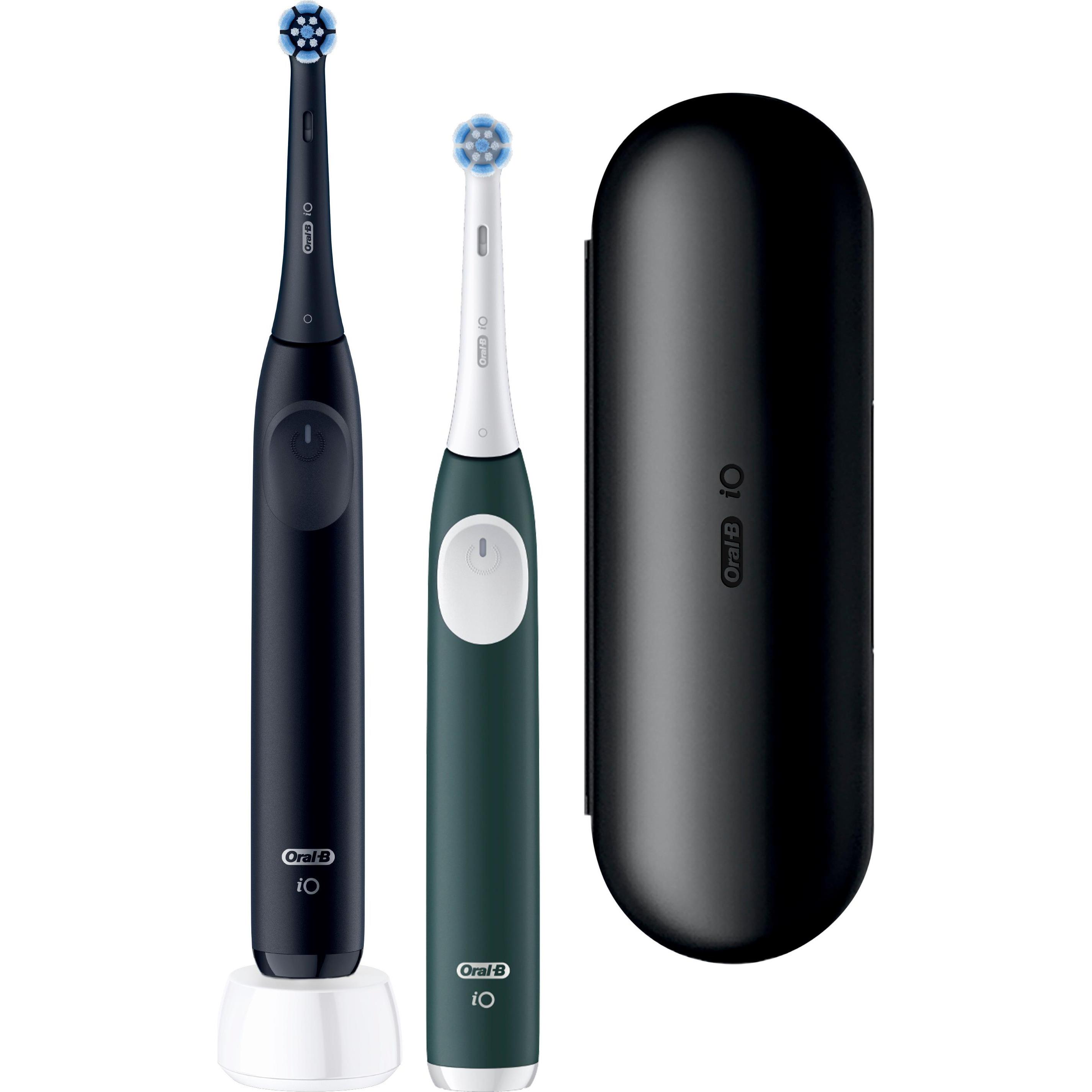 Oral-B, Spazzolino elettrico, iO Series 2 Night Black/Forest Green mit 2. Handstück Elektrische Zahnbürste