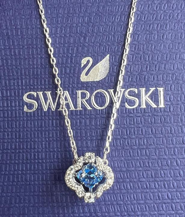 Actual product image Swarovski Sparkling Dance Necklace Blue (Swarovski Metal)